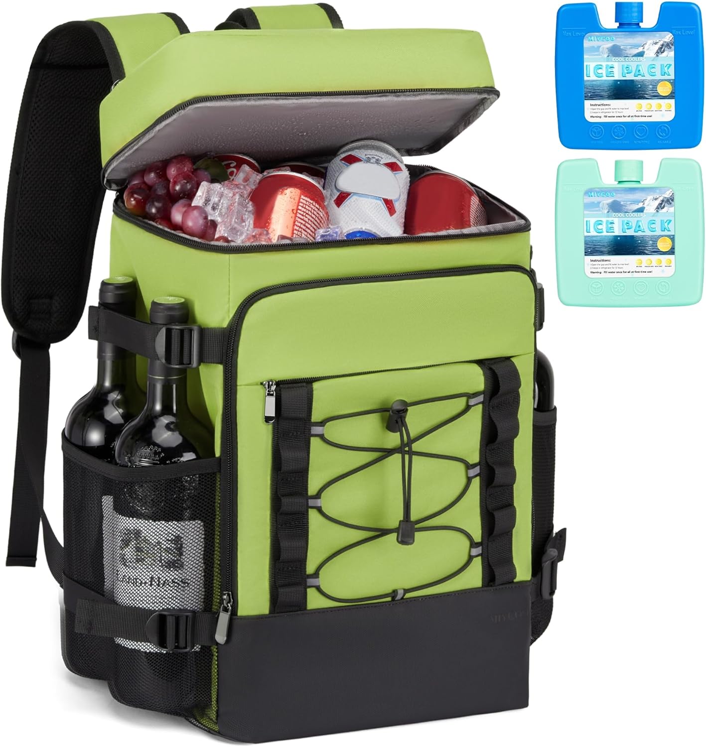 MIYCOO Cooler Backpack with 2pc Ice Packs