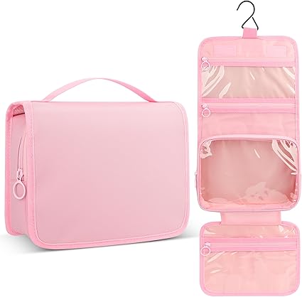 MIYCOO Travel Toiletry Bag for Women and Men, Pink