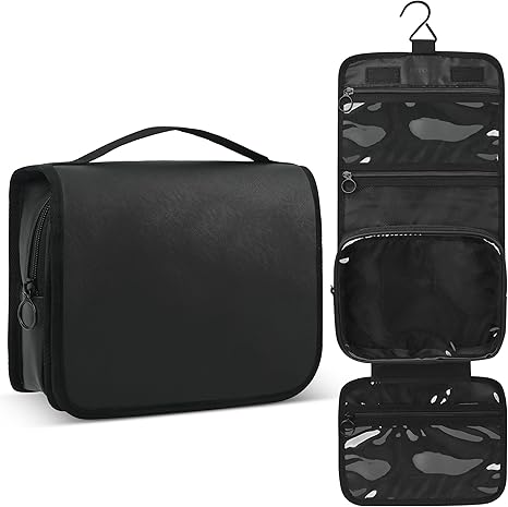 MIYCOO Travel Toiletry Bag for Women and Men, Black