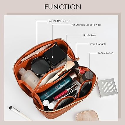 MIYCOO Makeup Bag, Large Capacity Travel Cosmetic Bag for Women